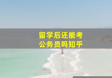 留学后还能考公务员吗知乎