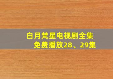 白月梵星电视剧全集免费播放28、29集