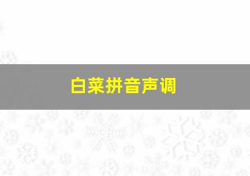 白菜拼音声调