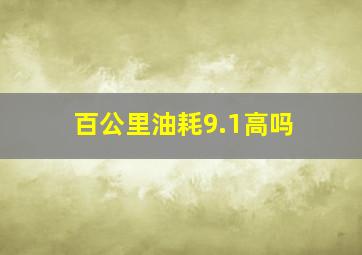 百公里油耗9.1高吗