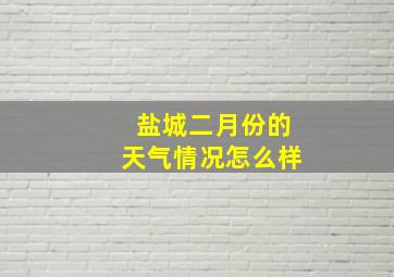 盐城二月份的天气情况怎么样