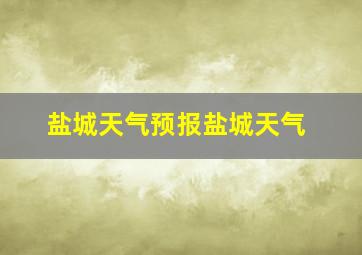 盐城天气预报盐城天气