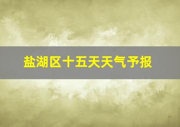 盐湖区十五天天气予报