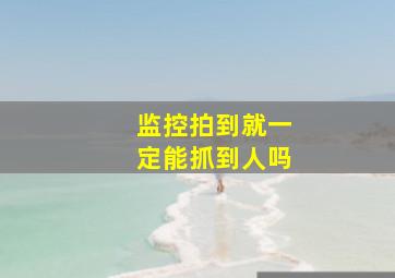 监控拍到就一定能抓到人吗