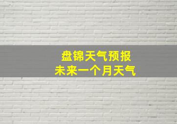 盘锦天气预报未来一个月天气