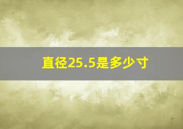 直径25.5是多少寸