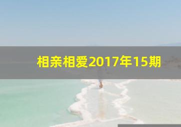 相亲相爱2017年15期