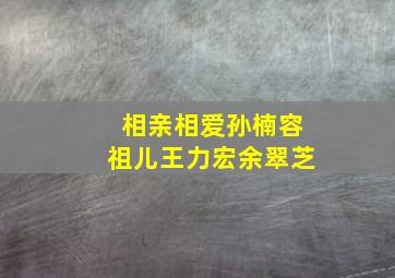 相亲相爱孙楠容祖儿王力宏余翠芝