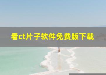 看ct片子软件免费版下载