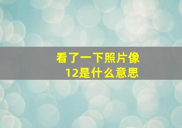 看了一下照片像12是什么意思