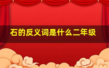 石的反义词是什么二年级