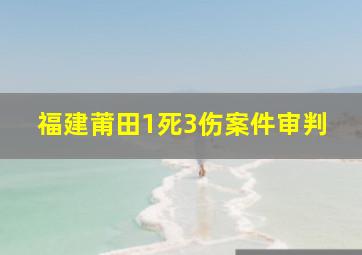 福建莆田1死3伤案件审判