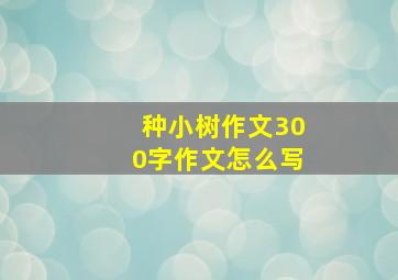 种小树作文300字作文怎么写