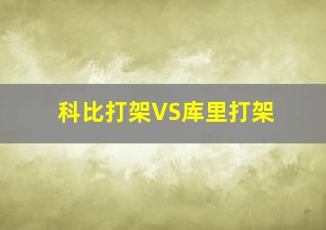 科比打架VS库里打架