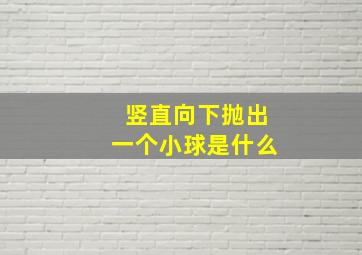 竖直向下抛出一个小球是什么