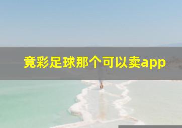 竞彩足球那个可以卖app