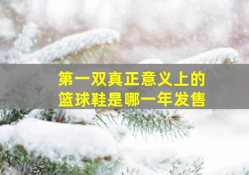 第一双真正意义上的篮球鞋是哪一年发售