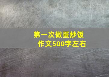 第一次做蛋炒饭作文500字左右