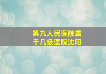 第九人民医院属于几级医院沈阳