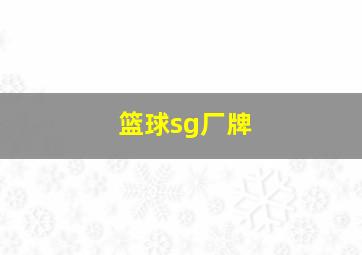 篮球sg厂牌