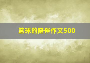 篮球的陪伴作文500