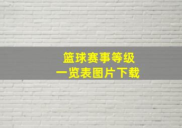 篮球赛事等级一览表图片下载