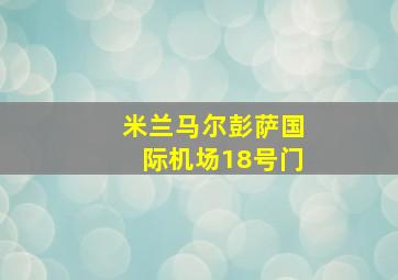 米兰马尔彭萨国际机场18号门