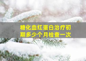 糖化血红蛋白治疗初期多少个月检查一次