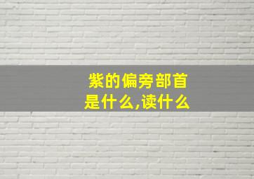 紫的偏旁部首是什么,读什么