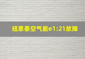 纽恩泰空气能e1:21故障