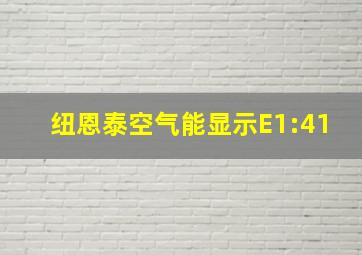 纽恩泰空气能显示E1:41