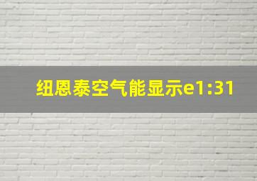 纽恩泰空气能显示e1:31