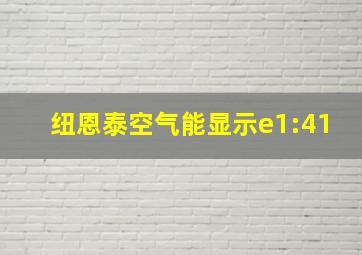 纽恩泰空气能显示e1:41