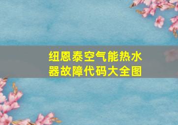 纽恩泰空气能热水器故障代码大全图