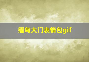 缅甸大门表情包gif