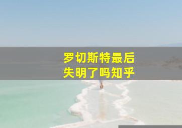 罗切斯特最后失明了吗知乎