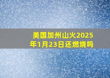 美国加州山火2025年1月23日还燃烧吗