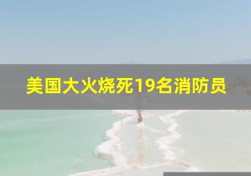 美国大火烧死19名消防员