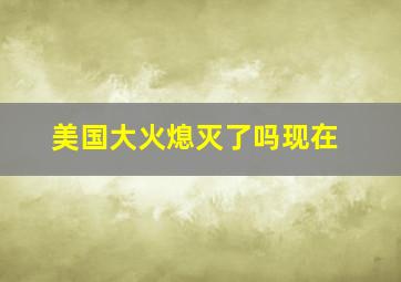 美国大火熄灭了吗现在