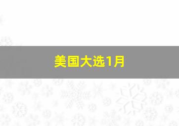 美国大选1月