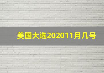 美国大选202011月几号