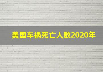 美国车祸死亡人数2020年