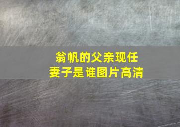 翁帆的父亲现任妻子是谁图片高清