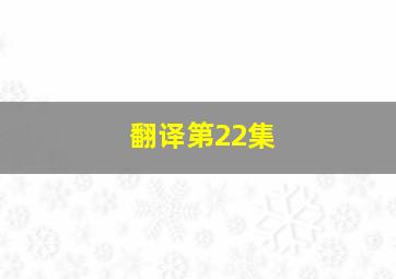 翻译第22集