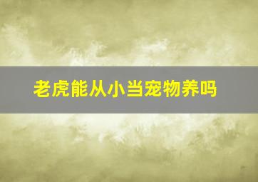 老虎能从小当宠物养吗