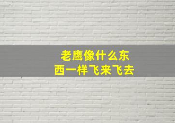 老鹰像什么东西一样飞来飞去