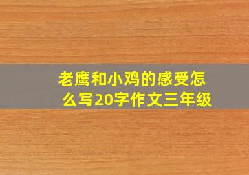 老鹰和小鸡的感受怎么写20字作文三年级