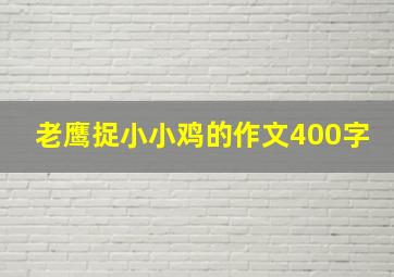 老鹰捉小小鸡的作文400字