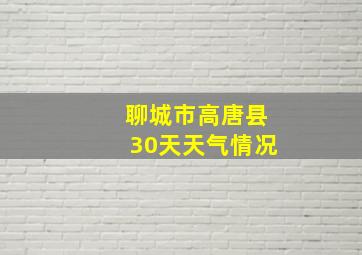 聊城市高唐县30天天气情况