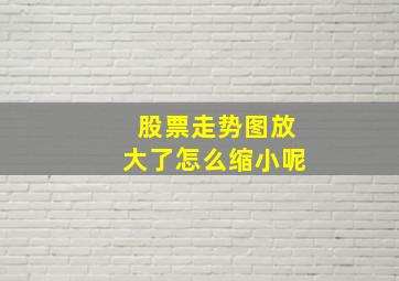 股票走势图放大了怎么缩小呢